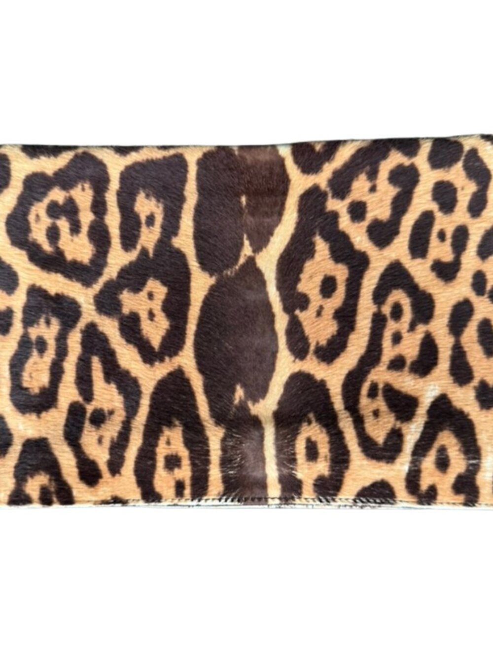 Vintage Yves Saint Laurent Pony Hair Leopard Print Envelope Clutch - Picture 2 of 8